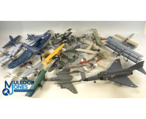 Vintage Airfix Aeroplanes Built Kit Models, plus 4 white metal aeroplanes, in fair used condition some have damage collection