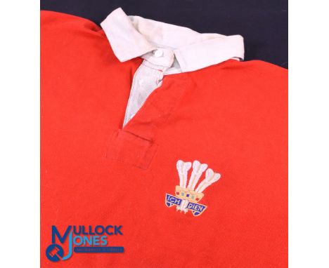 1970 JPR Williams Matchworn Welsh Jersey v S Africa: Particularly ironic in the face of his very recent passing, after the je