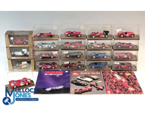 Brumm Diecast Vehicle Racing Cars 20 Vehicles Job-Lot in Display Cases, made in Italy to include a large qty of Ferrari Motor