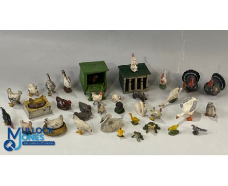 Britains Johillco FGT &amp; Son Lead Farm Small Figures, Toys and Accessories, a good collection with a qty of chicken, ducks