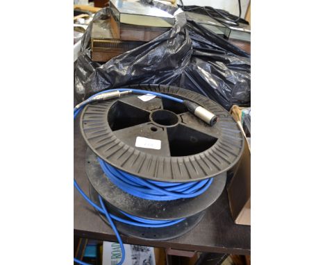 TWO ROLLS OF BLUE CERLIKON SPEAKER CABLE