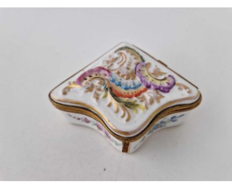 A decorative china trinket box