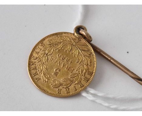 A French coin stick pin 2.5 gms