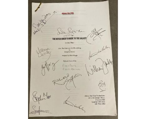 A signed Radio script The Hitchhikers Guide to the Galaxy Tertiary Phase Episode four 