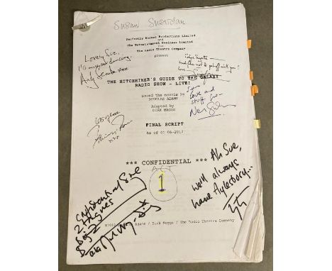 A signed script The Hitchhikers Guide to the Galaxy radio show live 2012 