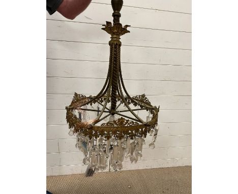A vintage crystal wreath chandelier 
