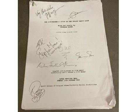 A signed script The Hitchhiker Guide to the Galaxy Radio show Royal Festival Hall 2009 