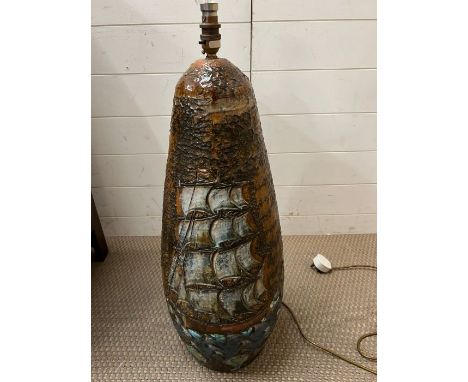 A Studio pottery German lamp base (H83cm)