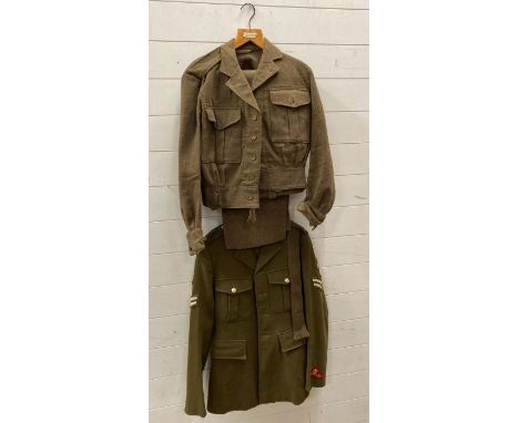 A pair of vintage military uniforms 