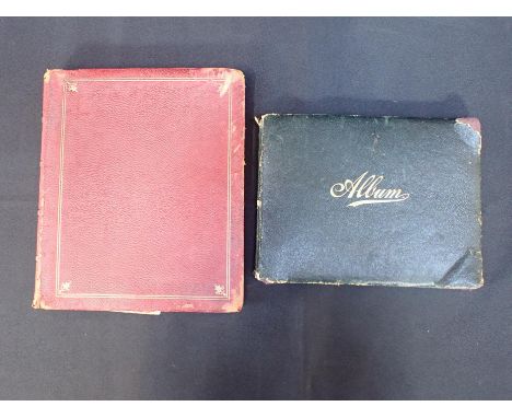 TWO VICTORIAN SKETCH/DRAWING ALBUMSleather bound, one with autographs