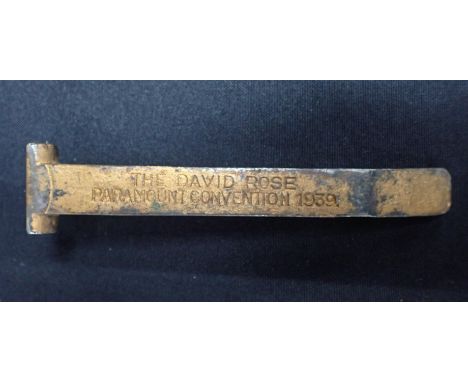 CINEMA INTEREST: A 'UNION PACIFIC' 'GOLDEN SPIKE'promotional item for the 1939 Cecil B. DeMille Paramount film 'Union Pacific