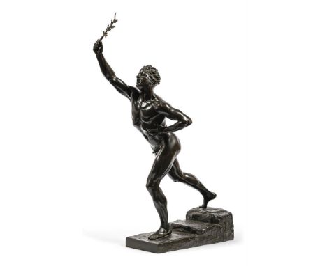 MAX KRUSE (GERMAN 1854-1942), A BRONZE FIGURE 'NENIKHKAMEN'  CAST BY GLADENBACK & SOHN, MID 20TH CENTURY  Depicting the Greek