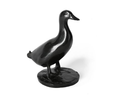 AFTER FRANÇOIS POMPON (1855-1933), ANIMALIER BRONZE 'CANARD'  CAST BY VALSUANI, MID OR LATE 20TH CENTURY  Standing figure of 