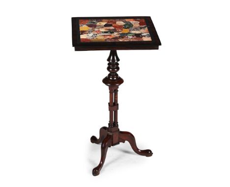 Y A GEORGE IV ROSEWOOD AND SPECIMEN MARBLE TRIPOD TABLE BY GILLOWS, CIRCA 1820 Stamped 'GILLOWS  LANCASTER', the asymmetrical