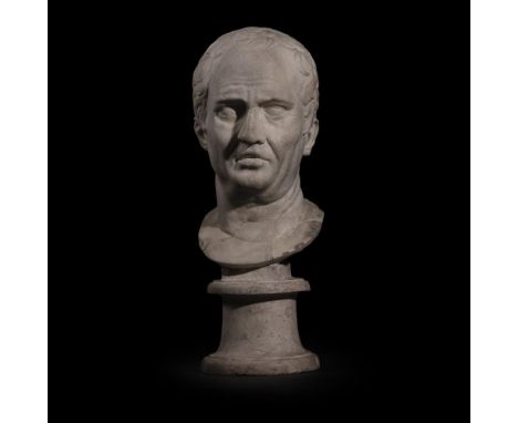 AFTER THE ANTIQUE, A LARGE MARBLE BUST OF MARCUS TULLIUS CICERO  ITALIAN, 18TH CENTURY  On a turned marble socle  63cm high o