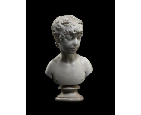 HENRY WEEKES R.A (1807-1877), A MARBLE PORTRAIT BUST OF A CHILD  DATED 1832  Signed H Weekes Sc. 1832  45cm high including so