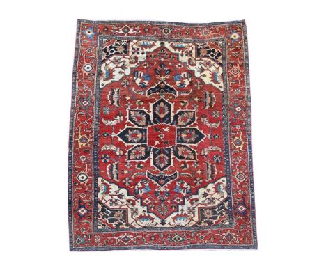 A SERAPI CARPET approximately 383 x 302cm  Condition Report:  Carpet with the wear overall commensurate with age and use. Var
