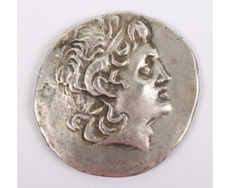 Kingdom of Macedon, Alexander The Great, Tetradrachm, horned head of Alexander the Great, rev. Athena Nikephoros seated left,
