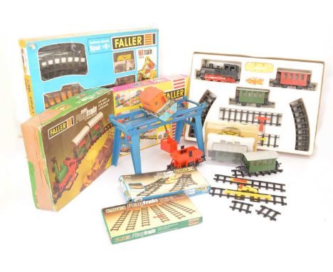 Faller 0 Gauge boxed Hit and Play Train Sets and Accessories (10), 3515 Mini Play Train comprising Old Time Engine, Coaches (