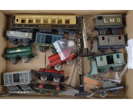 Hornby 0 Gauge Rolling Stock Track and Scenic Accoutrements (qty),  stock mostly 'OAG' type including two snowploughs, Pratts