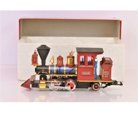 LGB G Scale Grizzly Flats Steam Locomotive 20130 0-4-2 Chloe, some minor damage, handle broken and cowcatcher flag poles. Lig
