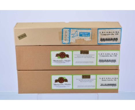 Finescale 0 Gauge L&Y/LMS Coach body kits by Blacksmith and Mallard Models, comprising two kits by Blacksmith Models for a di