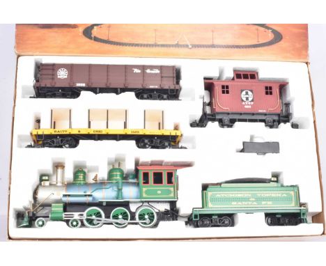 Bachmann Big Hauler R/C set and Track 90-0100 radio controlled set VG, original box F, Large quantity of Steel Alloy track st