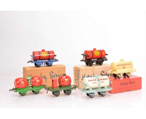 An assortment of Re-finished Pre-war Hornby 0 Gauge Rolling Stock (6), all neatly restored in original style, comprising Cola