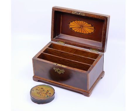 Georgian tea caddy and snuff boxProvenance from an Irish 18th century Country house