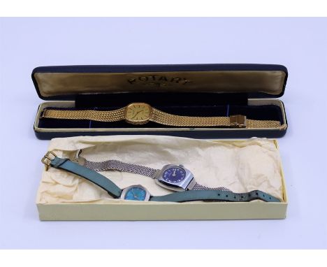 A ladies Garrard wristwatch, A cased Rotary watch and a smilar ladies watch&nbsp;
