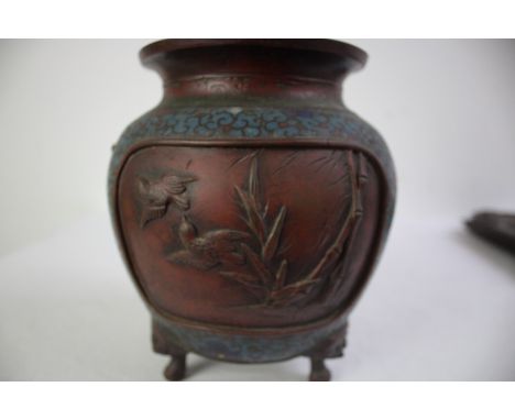 A Japanese Meiji period Koro with a rid (a/f)