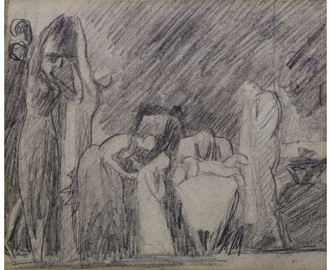 A George Romney 1723-1802 pencil sketch figural study&nbsp;