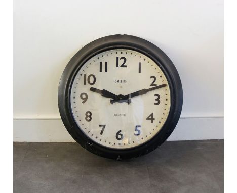 A large industrial Smiths Sectric wall clock&nbsp;