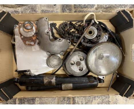 A quantity of AJS/Matchless 1961 G5 engine parts and other items.
