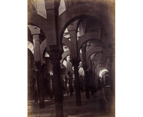 CHARLES CLIFFORD, WELSH, (1820-1863) "Cordova, Cathedral or Mosque, Interior, 1862" albumen print, framed 41 x 30cm inside mo