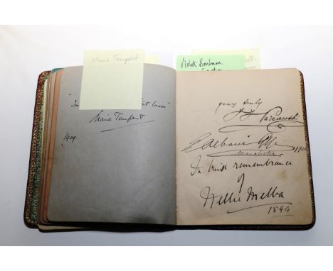 AUTOGRAPH ALBUM Barningham (Julia, of Bowdon and Alderley Edge, Cheshire, Compiler) 8vo autograph album (190 x 155mm), approx
