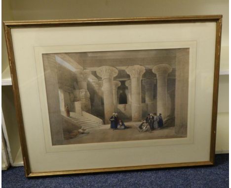 David Roberts (British, 1796-1864) Thebes Great Hall at Karnac. Novr.  28. 1838 [&]  Ruins of the Memnonium_ Thebes_ Decr. 5t