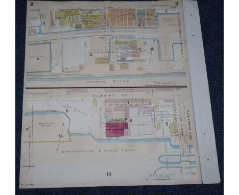 Goad (Charles E.) Insurance Plans of Goole Yorkshire, March 1896 (-1911), London, Goad, two complete sets of three lithograph