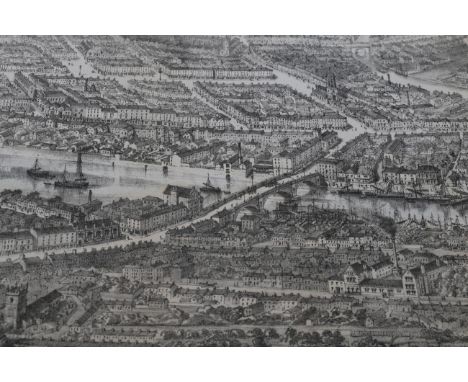 [Nathaniel Whittock (British, 1791 - 1860)] Bird's Eye View of the City of York, [c.1857, York?], large tinted lithograph by 