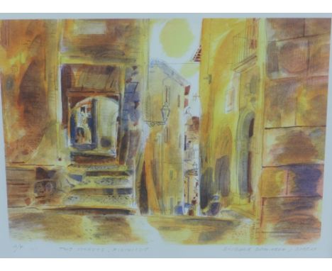 Richard Demarco CBE HRSA RSW SSA (SCOTTISH b 1930 - ) 'Two Streets, Picinisoo' Artist's proof coloured print,singed in pencil