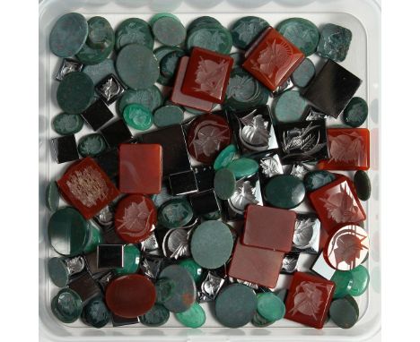 A BOX OF INTAGLIO STONES