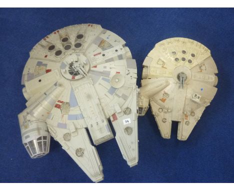 Two Star Wars Millennium Falcons, two sizes. (2)