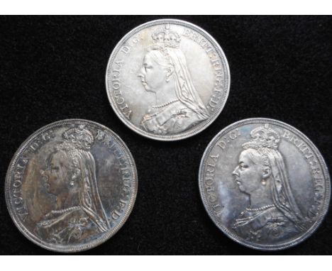 United Kingdom. Crown. Victoria. 1887. Some light scratches otherwise VF.; 1887. GVF.; 1887. Some light scratches and scuffin