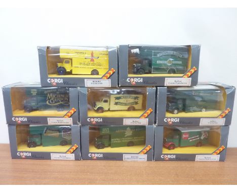 Eight boxed Corgi classics to include Bishop & Son, Steinway & Sons, Michael Gerson, Arthur Batty etc. (8)