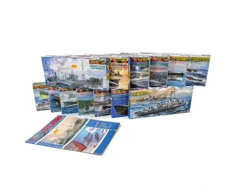 Unmade model kits - Pitroad / Skywave 1/700 x 13 Comprising - Imperial Japanese navy destroyer x 3, Seaplane tender, heavy cr