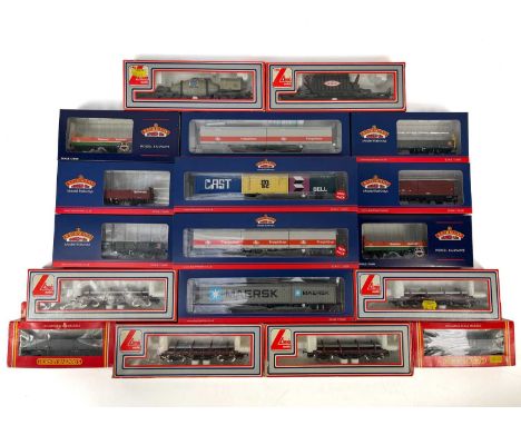 Bachmann / Hornby / Lima Freightliner / Railfreight and load carrying wagons (x20 wagons)  Comprising:Bachman: 1. FGA Freight