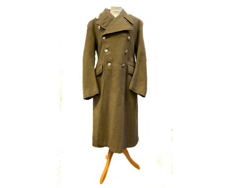 Army Greatcoat An Army dismounted Greatcoat 1951 pattern by N N Taylor &amp; Co Ltd 1952, Size 6, Height 5'7" to 5'8", Chest 