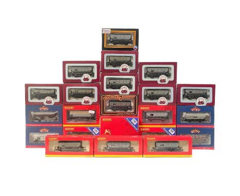 B.R. "00" 20, 21 & 26 Ton Hopper Wagons (x24)  Comprising:Hornby (x10): Various 21 Ton grey weathered and un-weathered hopper