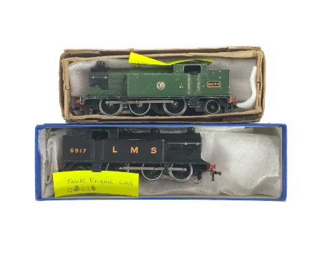 Hornby Dublo 3rail pre-nationalisation GWR and LMS 0-6-2 tank engines Comprising green GWR roundel 0-6-2T engine No. 6699 and