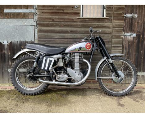 Early BSA BB32 350cc Gold Star Scrambler.The Gold Star 350 (ZB32) was introduced in 1949 and continued in production until 19
